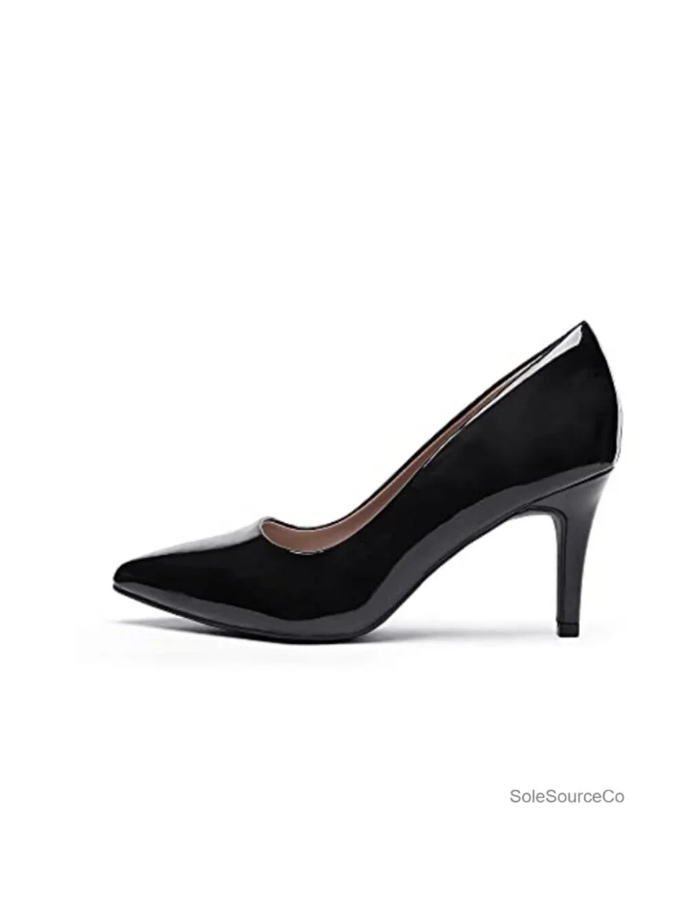 Faux Leather Stiletto Heel Pumps Pointed Toe Dress Shoes for Women